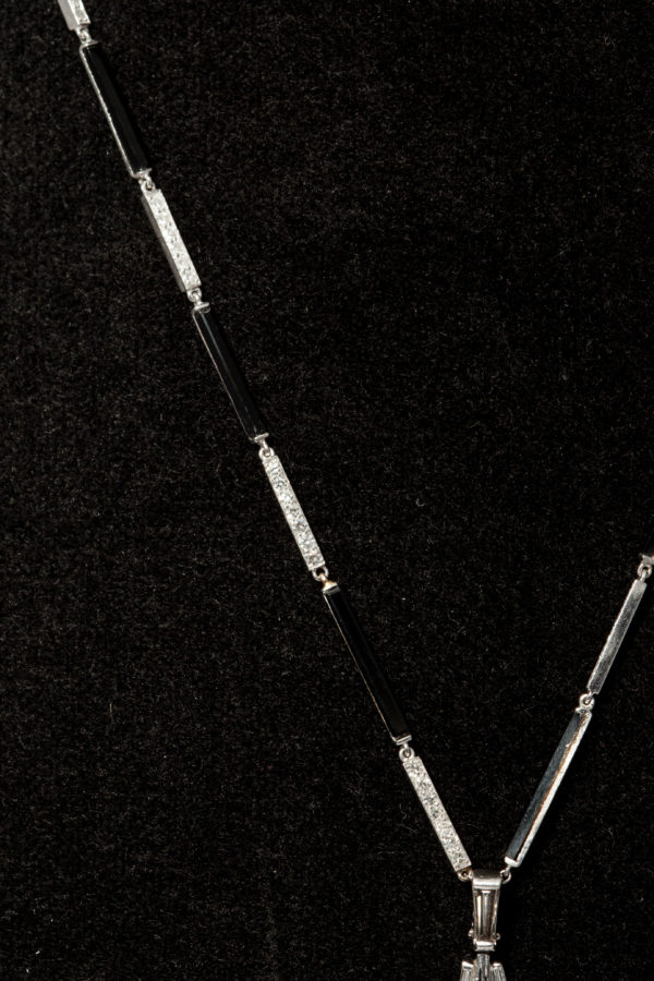 Art Deco Onyx & Diamond Geometrical Set - Image 3