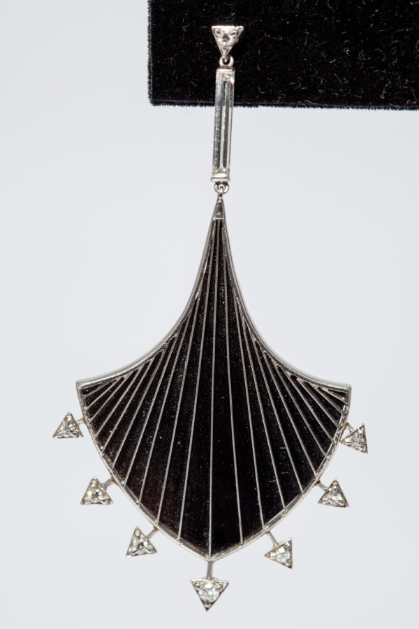 Art Deco Onyx & Diamond Geometrical Set - Image 5