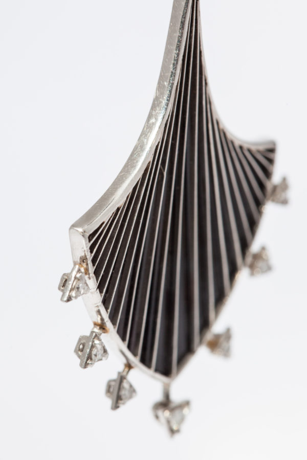 Art Deco Onyx & Diamond Geometrical Set - Image 6