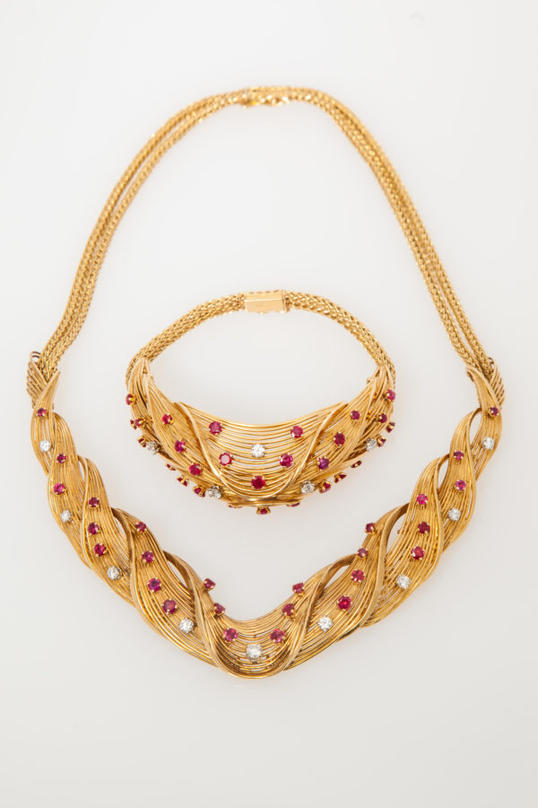 Mellerio Ruby & Diamond Gold Retro Set - Image 5