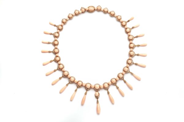 Belle Èpoque Angel Skin and Diamond Necklace