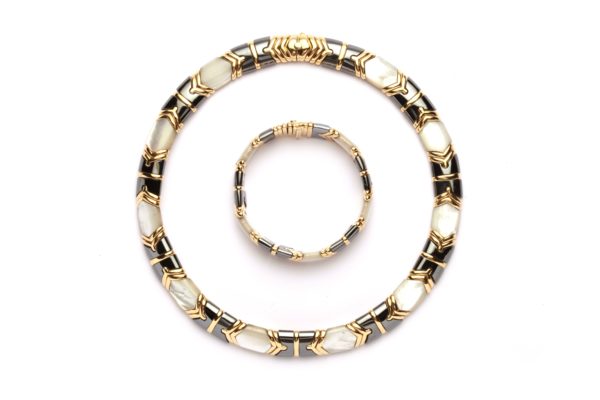 Bulgari Ematite & Mother of Pearl Set