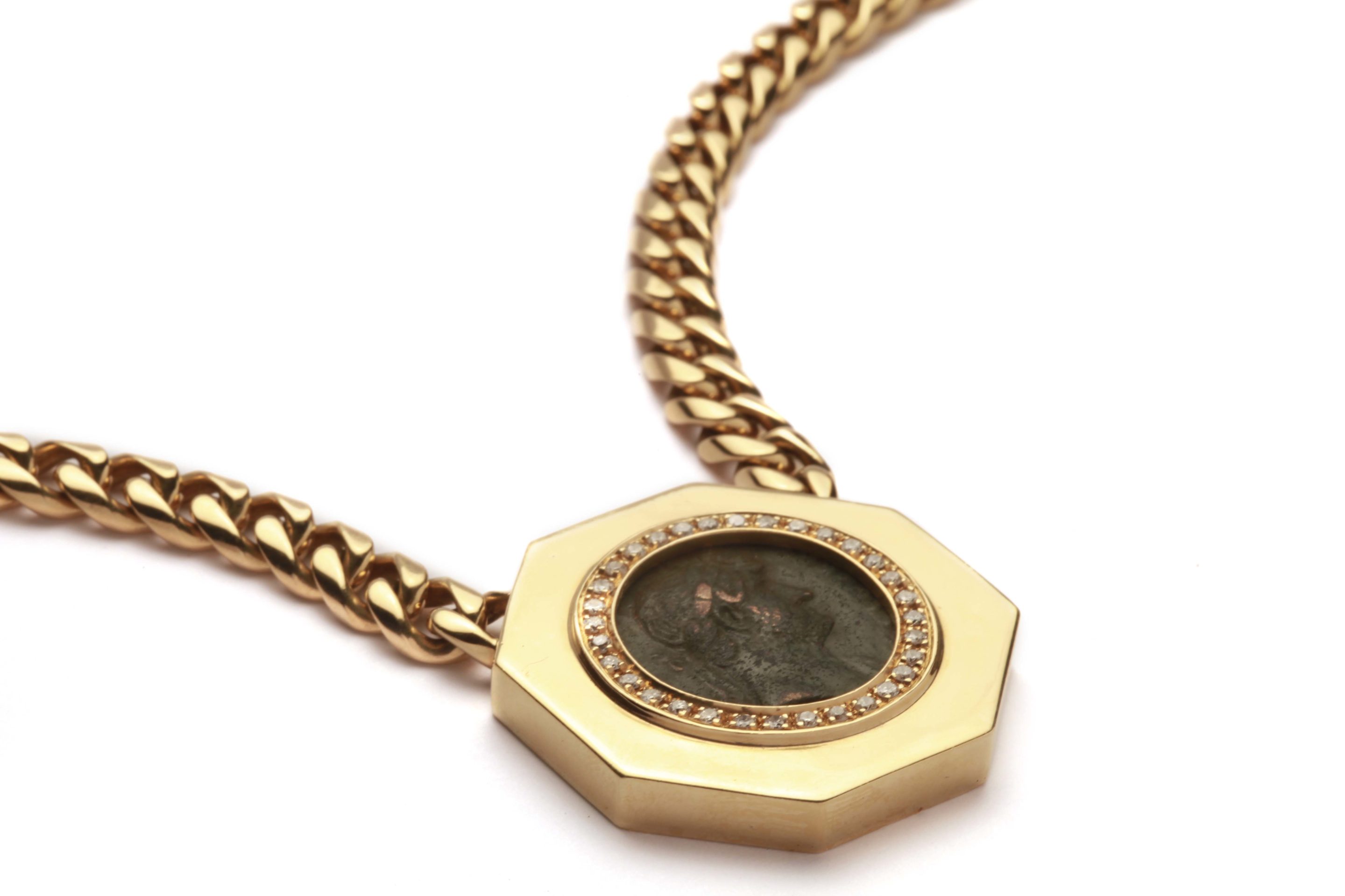 bulgari coin pendant