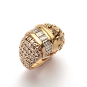 Cartier Bombe Gold & Diamond Ring