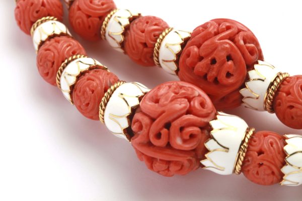Iconic David Webb Coral and Enamel Set - Image 3