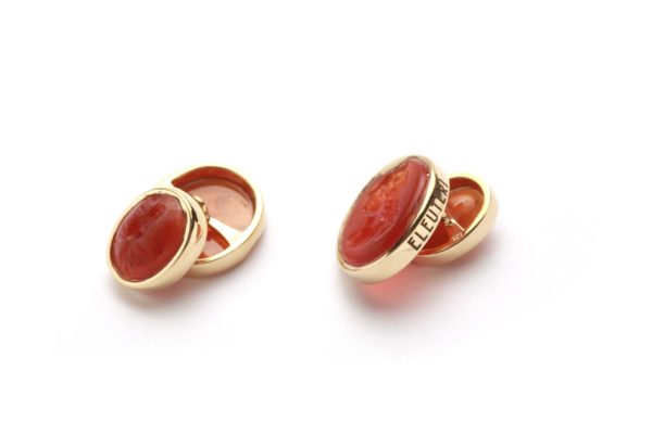 Ancient Cornelian Intaglio Cufflinks by Eleuteri - Image 2