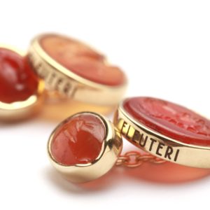 Ancient Cornelian Intaglio Cufflinks by Eleuteri