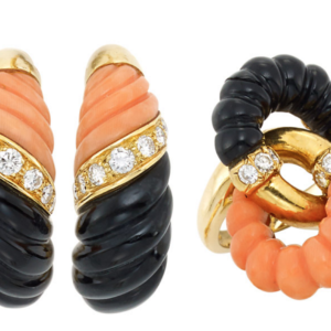 Chic Coral & Onyx Retro Set