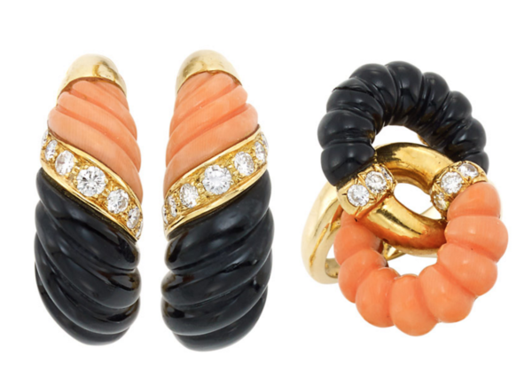 Chic Coral & Onyx Retro Set