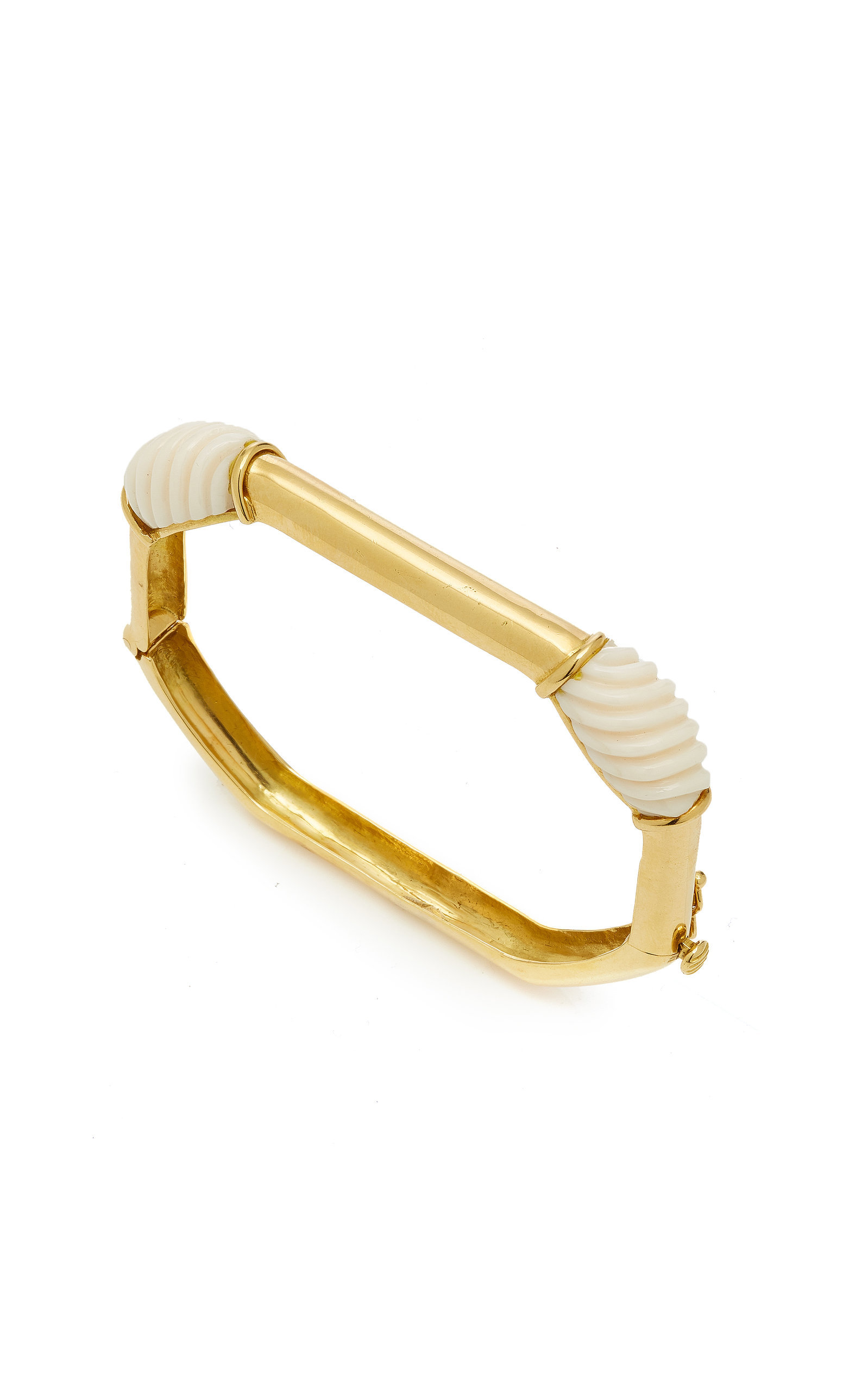 Cartier Gold & White Coral Bangle Bracelet - Image 3