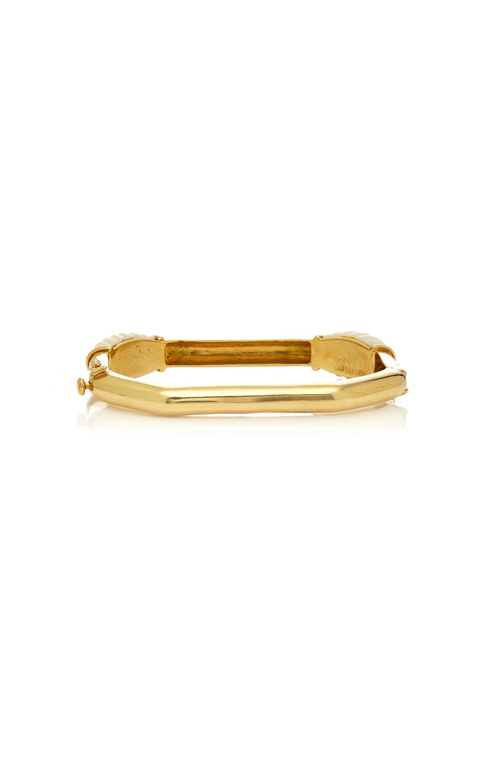 Cartier Gold & White Coral Bangle Bracelet - Image 5