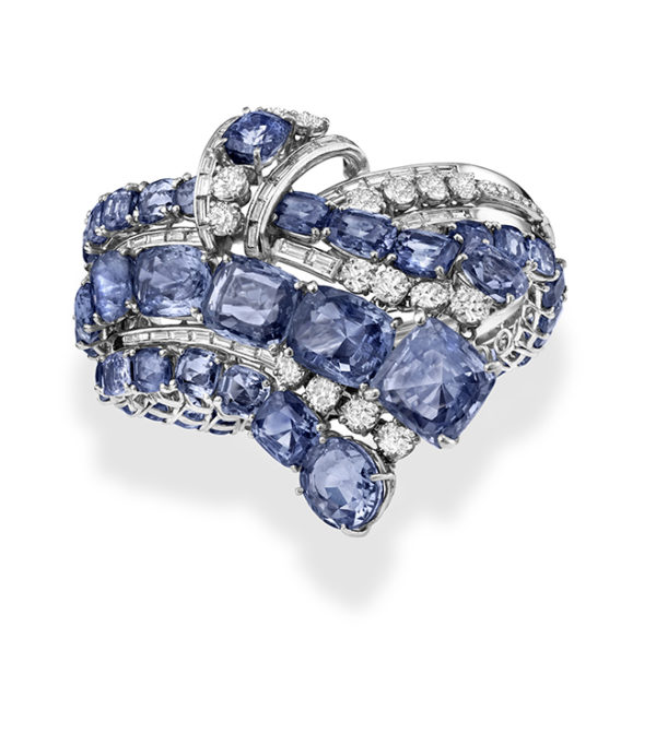 Important Diamond & Sapphire Cascade Bracelet