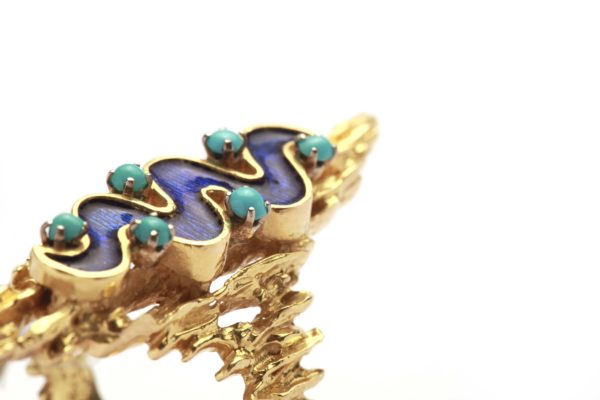 1960s Italian Enamel & Gold Ring - Image 2