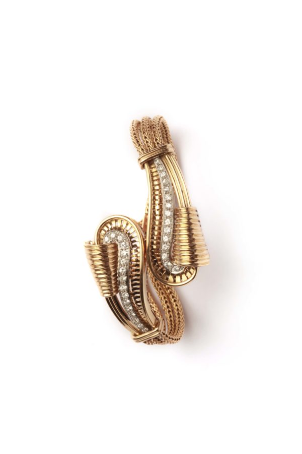 Retro Gold & Diamond Bracelet - Image 2