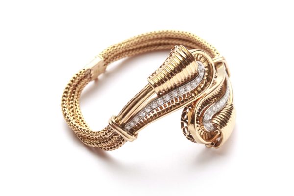 Retro Gold & Diamond Bracelet
