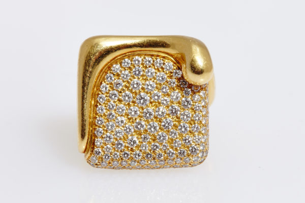 TIffany Elsa Peretti Diamond Gold Ring - Image 2