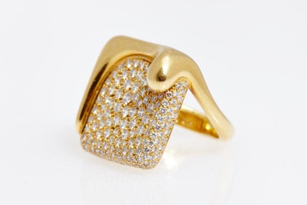 TIffany Elsa Peretti Diamond Gold Ring - Image 3