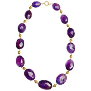 Retro Amethyst Beads Necklace