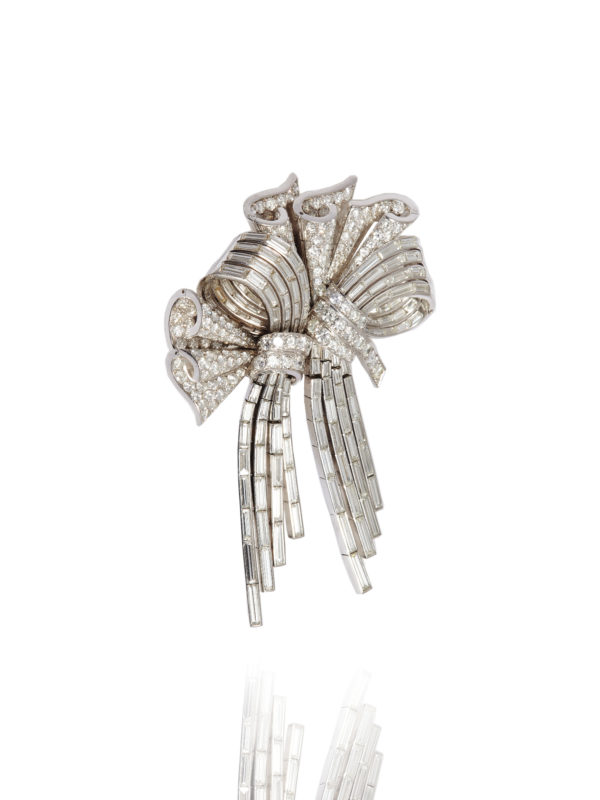 Important French Bow Brooch