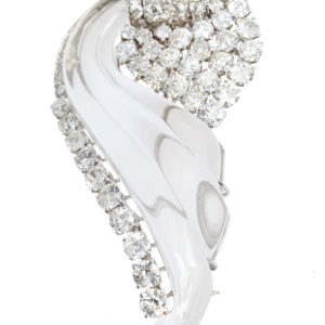 Rock Crystal & Diamond Brooch