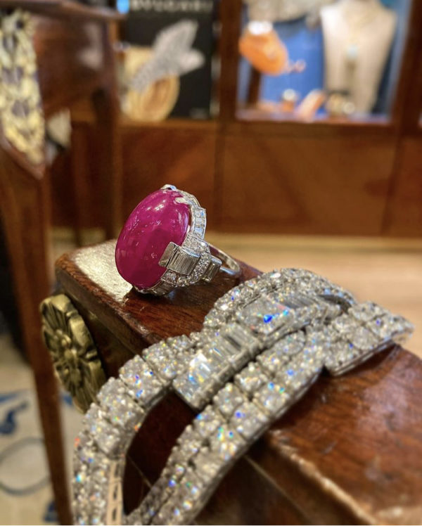 Art Deco Ruby & Diamond Ring - Image 4