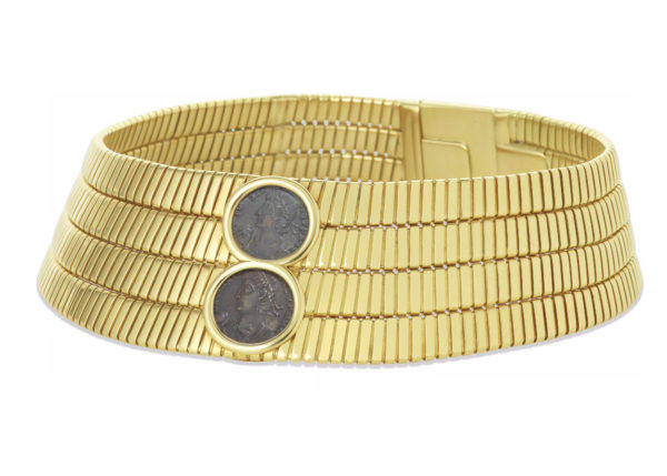 Bulgari Iconic & Rare "Monete" On Quadruple Tubogas Choker
