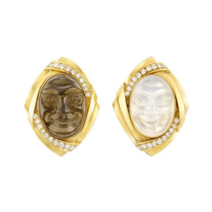 Hammerman Brothers Man in the Moon Ear-clips