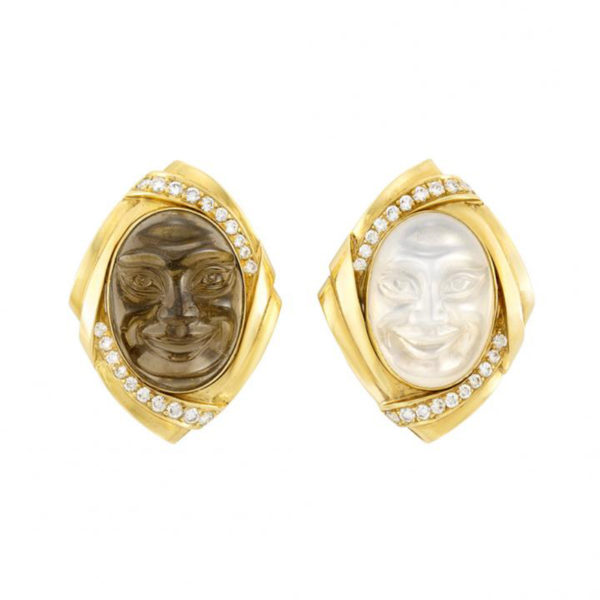 Hammerman Brothers Man in the Moon Ear-clips