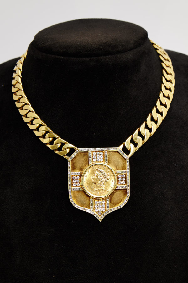 Unusual Buccellati Dollar Coin Necklace - Image 2