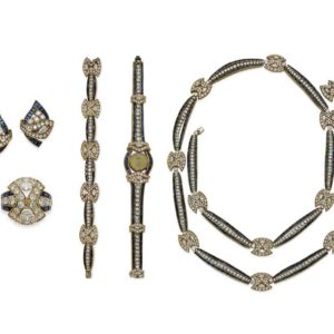 An Extensive Diamond & Sapphire Set by Adler