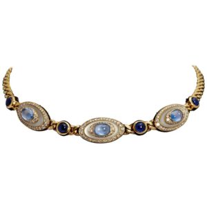 Bulgari Sapphire Rock Crystal Diamond Necklace