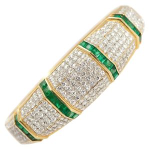 Emerald & Diamond Bangle Bracelet