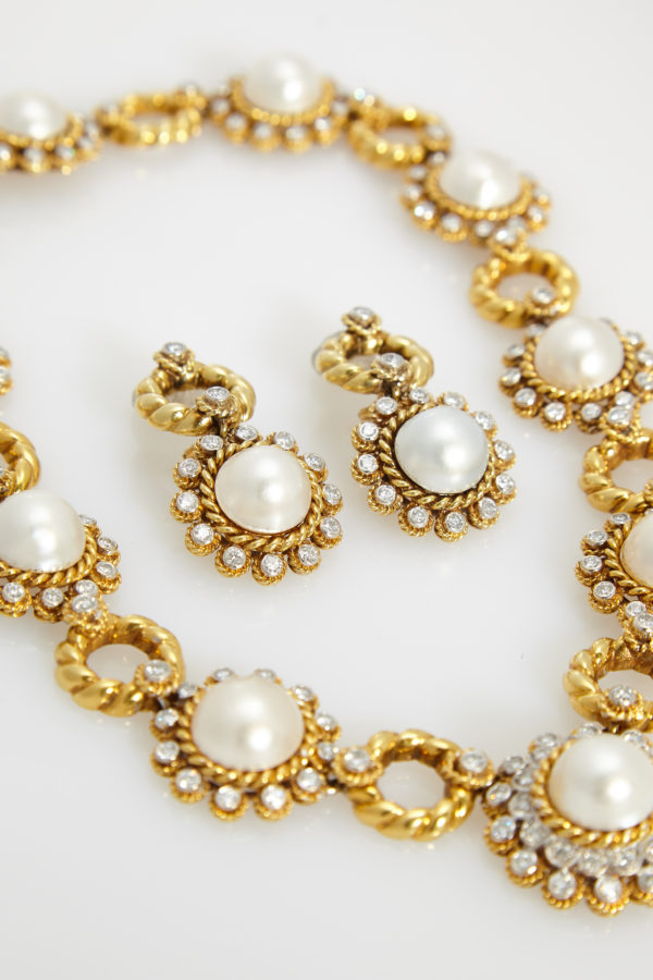 Italian Pearl & Diamond Set - Image 2