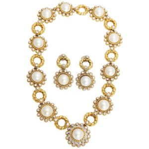 Italian Pearl & Diamond Set