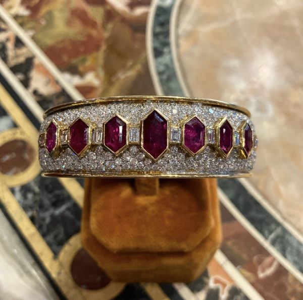 1980s Italian Ruby & Diamond Bracelet - Image 3