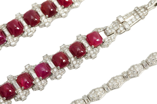 Magnificent Art Deco Burma Ruby & Diamond Sautoir - Image 3