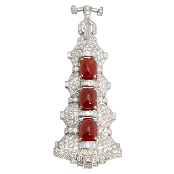 Magnificent Art Deco Burma Ruby & Diamond Sautoir - Image 4