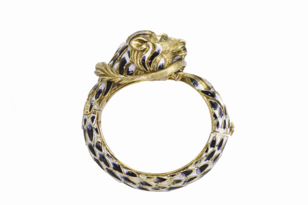 Gold and Enamel Lion Bracelet - Image 3