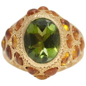 Buccellati Peridot & Citrine Ring