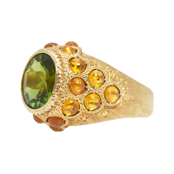 Buccellati Peridot & Citrine Ring - Image 2