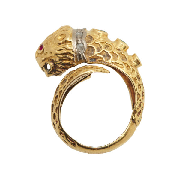 Lalaounis Emerald Diamond Gold Water-Snakes Set - Image 2