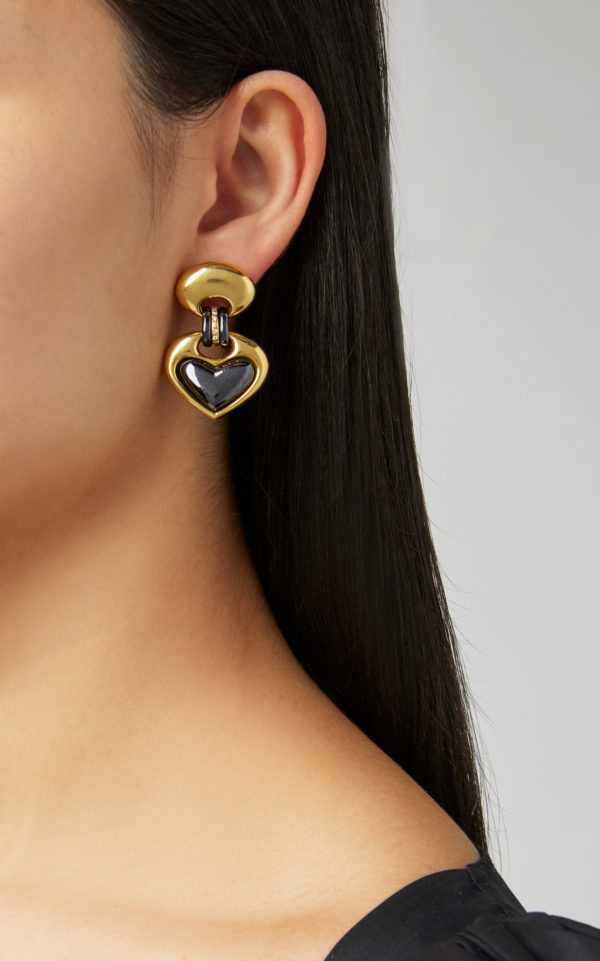 Faraone Heart-Shaped Ear-Pendants - Image 2