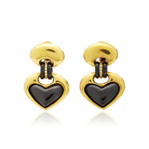 Faraone Heart-Shaped Ear-Pendants