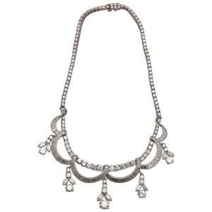 1930s Diamond Drops Necklace