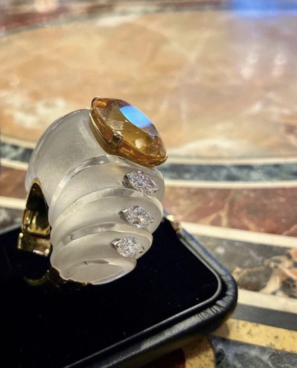 Rock Crystal, Citrine and Diamond Ring - Image 6