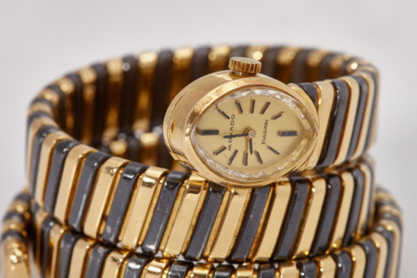 Bulgari Unusual Black & Yellow Gold Tubogas Ladies Watch - Image 2