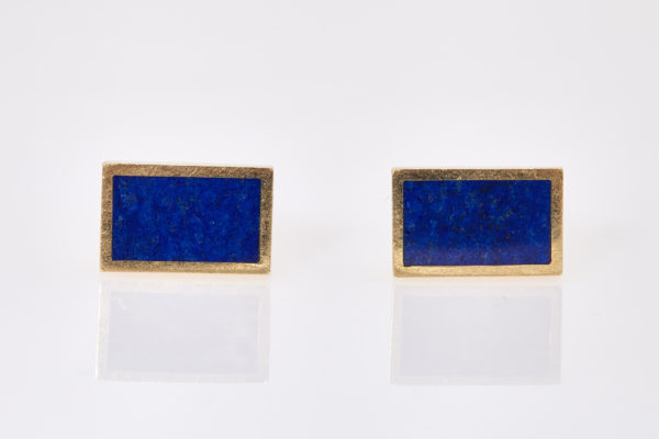 Lapis & Gold Cufflinks - Image 2