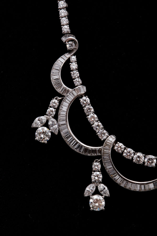 1930s Diamond Drops Necklace - Image 3