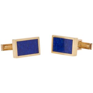 Lapis & Gold Cufflinks