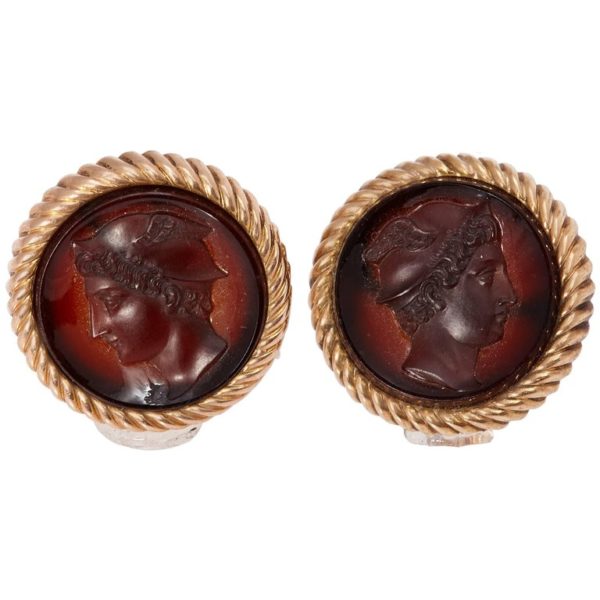 Amber & Gold Mercury Cufflinks